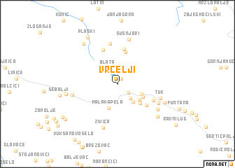 map of Vrcelji