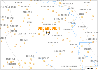 map of Vrćenovica