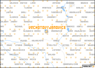 map of Vrchotovy Janovice