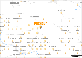 map of Vrchová