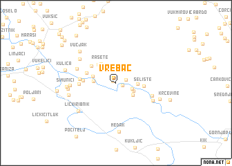 map of Vrebac