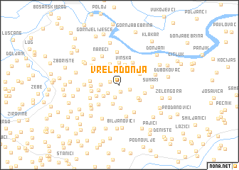 map of Vrela Donja