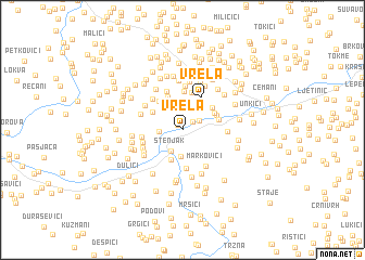 map of Vrela