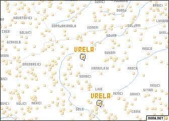 map of Vrela