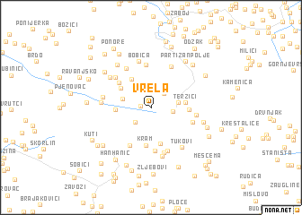 map of Vrela