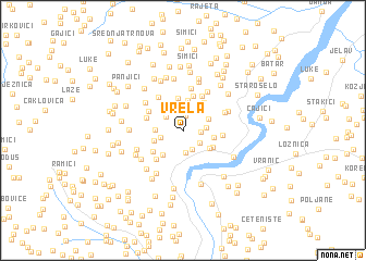 map of Vrela