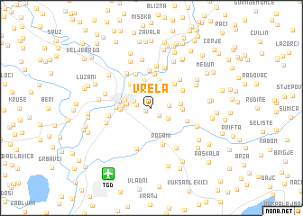 map of Vrela