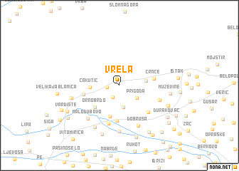 map of Vrela