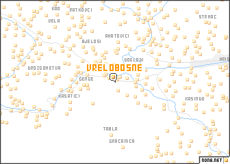 map of Vrelo Bosne