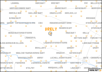 map of Vrély