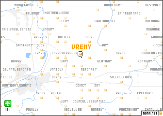 map of Vrémy