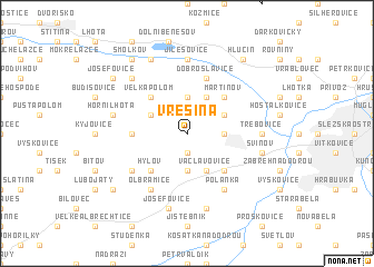 map of Vřesina