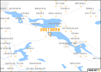 map of Vretarne