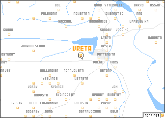 map of Vreta