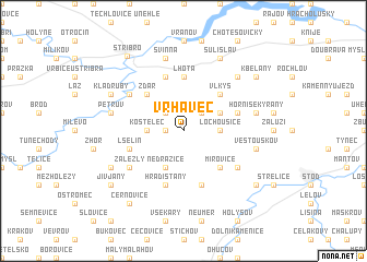 map of Vrhaveč