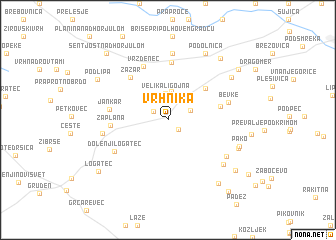 map of Vrhnika