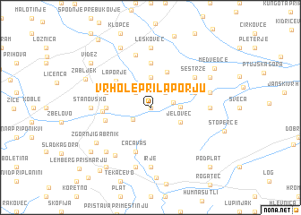 map of Vrhole pri Laporju