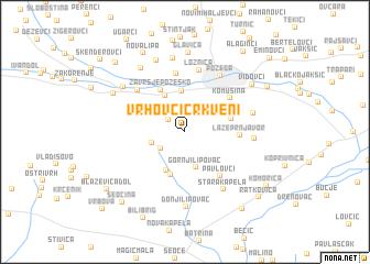 map of Vrhovci Crkveni