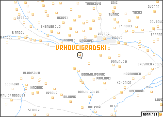 map of Vrhovci Gradski