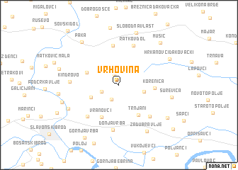 map of Vrhovina