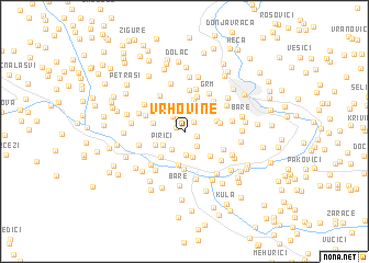 map of Vrhovine