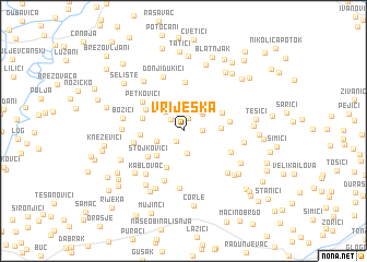 map of Vrijeska