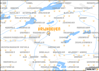 map of Vrijhoeven