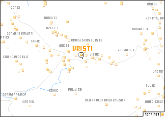 map of Vrišti