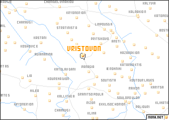 map of Vrístovon