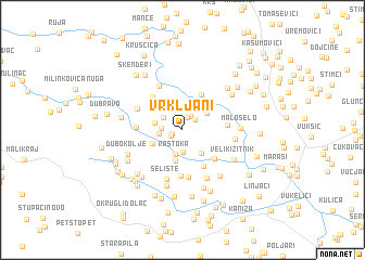 map of Vrkljani