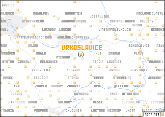 map of Vrkoslavice