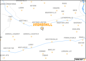 map of Vroman Hill