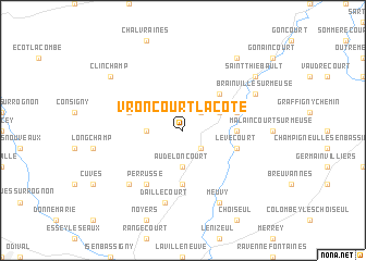 map of Vroncourt-la-Côte