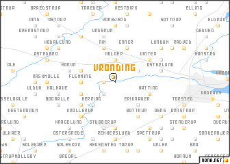 map of Vrønding