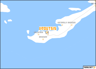 map of Vroútsis