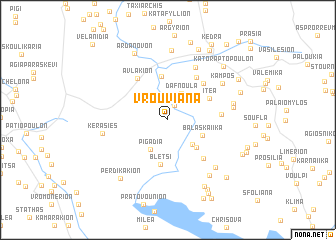 map of Vrouvianá