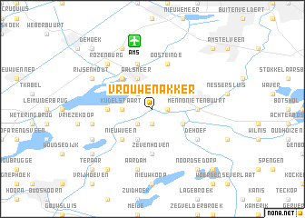 map of Vrouwenakker