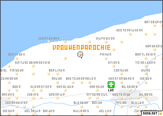 map of Vrouwenparochie