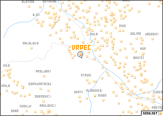 map of Vrpeć