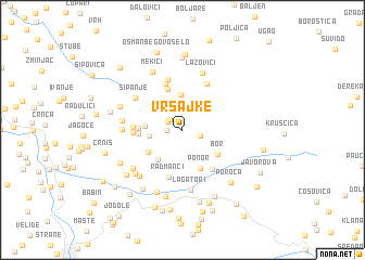 map of Vrsajke