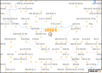 map of Vršek