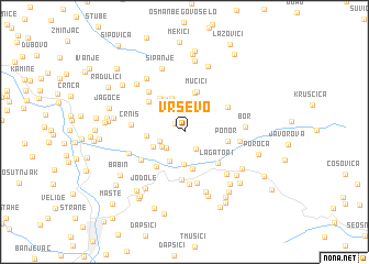 map of Vrševo
