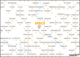 map of Vršice