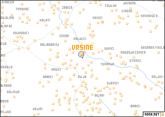 map of Vršine