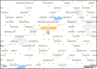 map of Vrskmaň