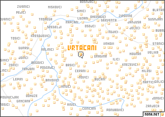 map of Vrtačani