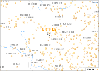 map of Vrtače