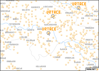map of Vrtače