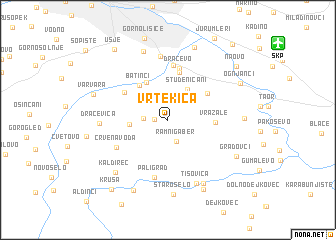 map of Vrtekica