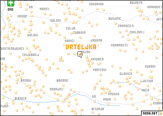 map of Vrteljka